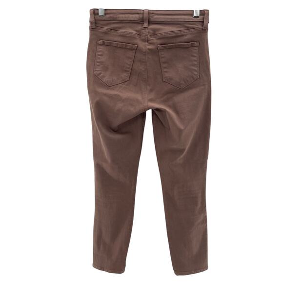 L’AGENCE MARGOT SKINNY HIGH RISE SKINNY PANTS JEANS IN PINE BARK BROWN SIZE 27 - Picture 6 of 9